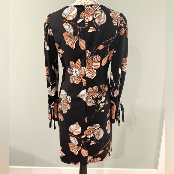 Nine West Black Dress with Orange Floral Design - Picture 3 of 6